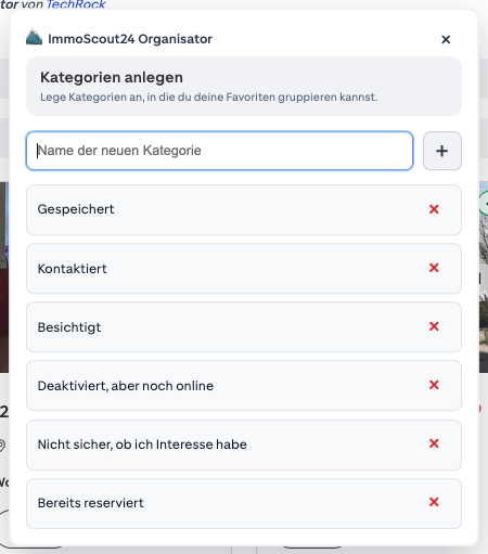 Notiz-Popup mit Kategorie, Schlagwort und Rich-Text-Notiz
